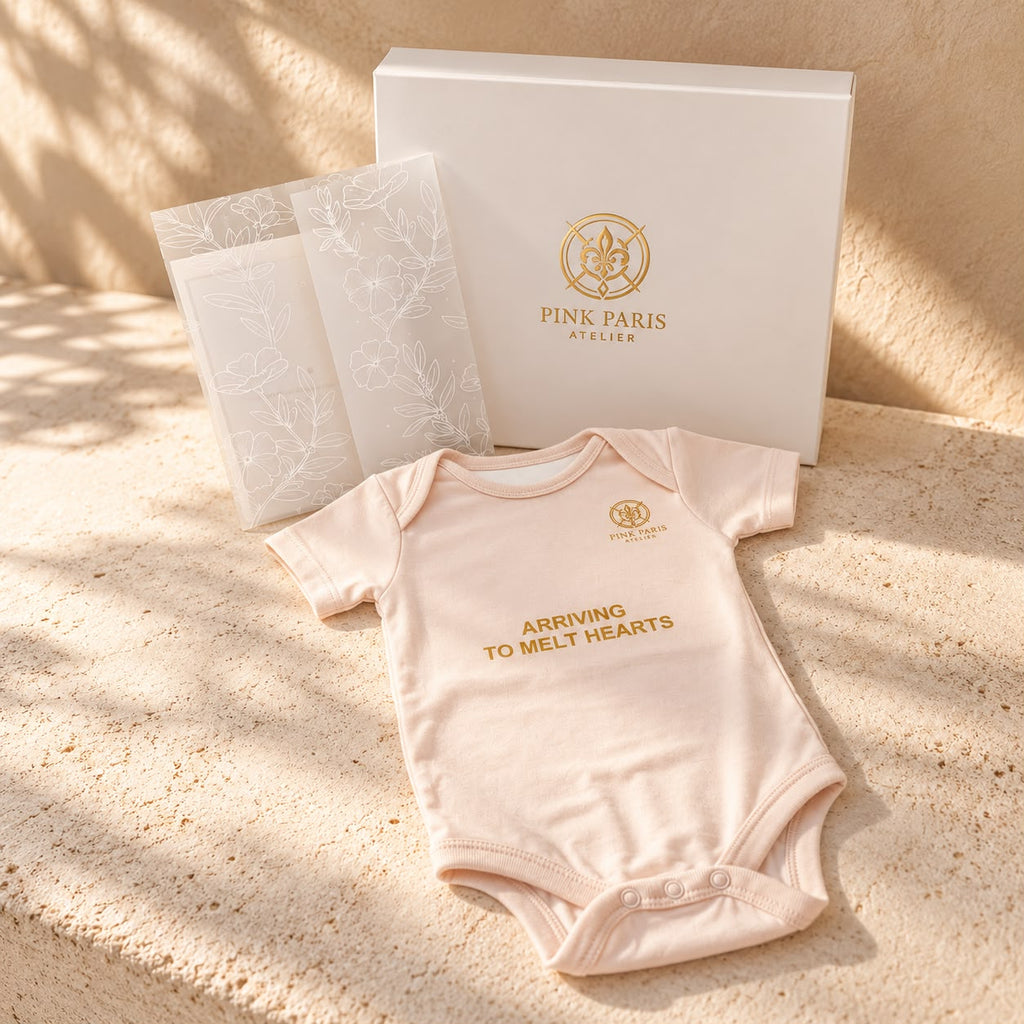 Hýlē Box | Pregnancy Announcement Gift Box with Baby Bodysuit & Keepsake Card